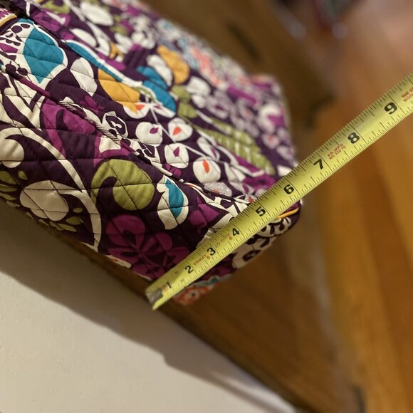 Rare Like New! Vera Bradley Toggle Travel Laptop Tote Bag in retired Plum Crazy! - Picture 13 of 13